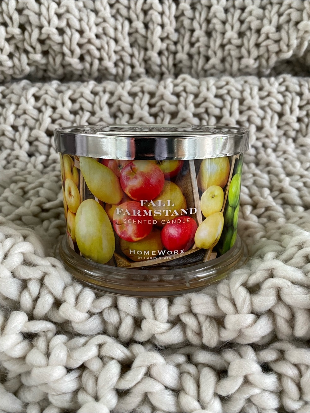 HomeWorx Fall Farmstand Scented Candle - Multi-Color Fruit Label